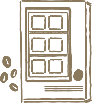 バスケットに入った色々なパンのイラスト