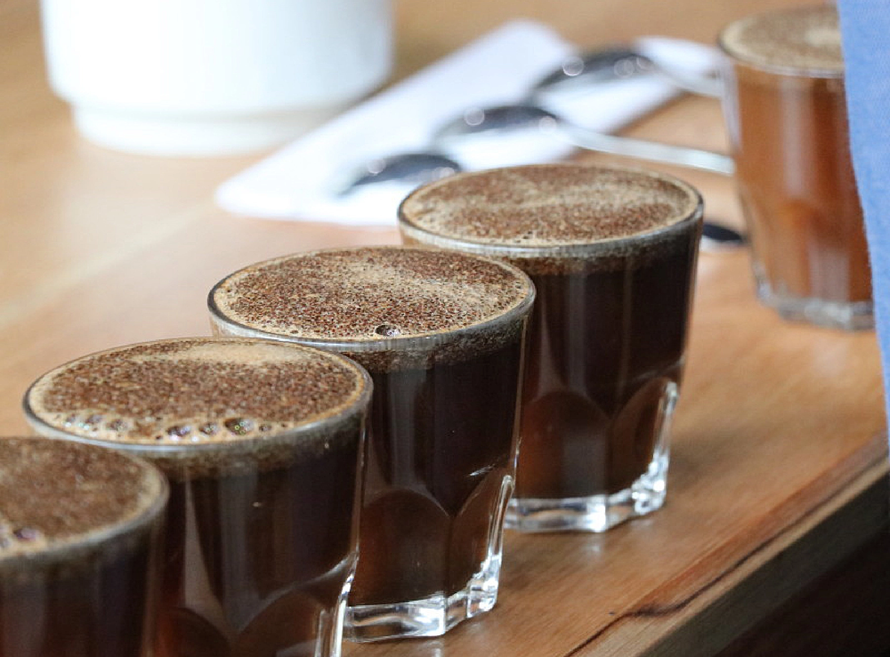 フレッシュな珈琲をカッピング